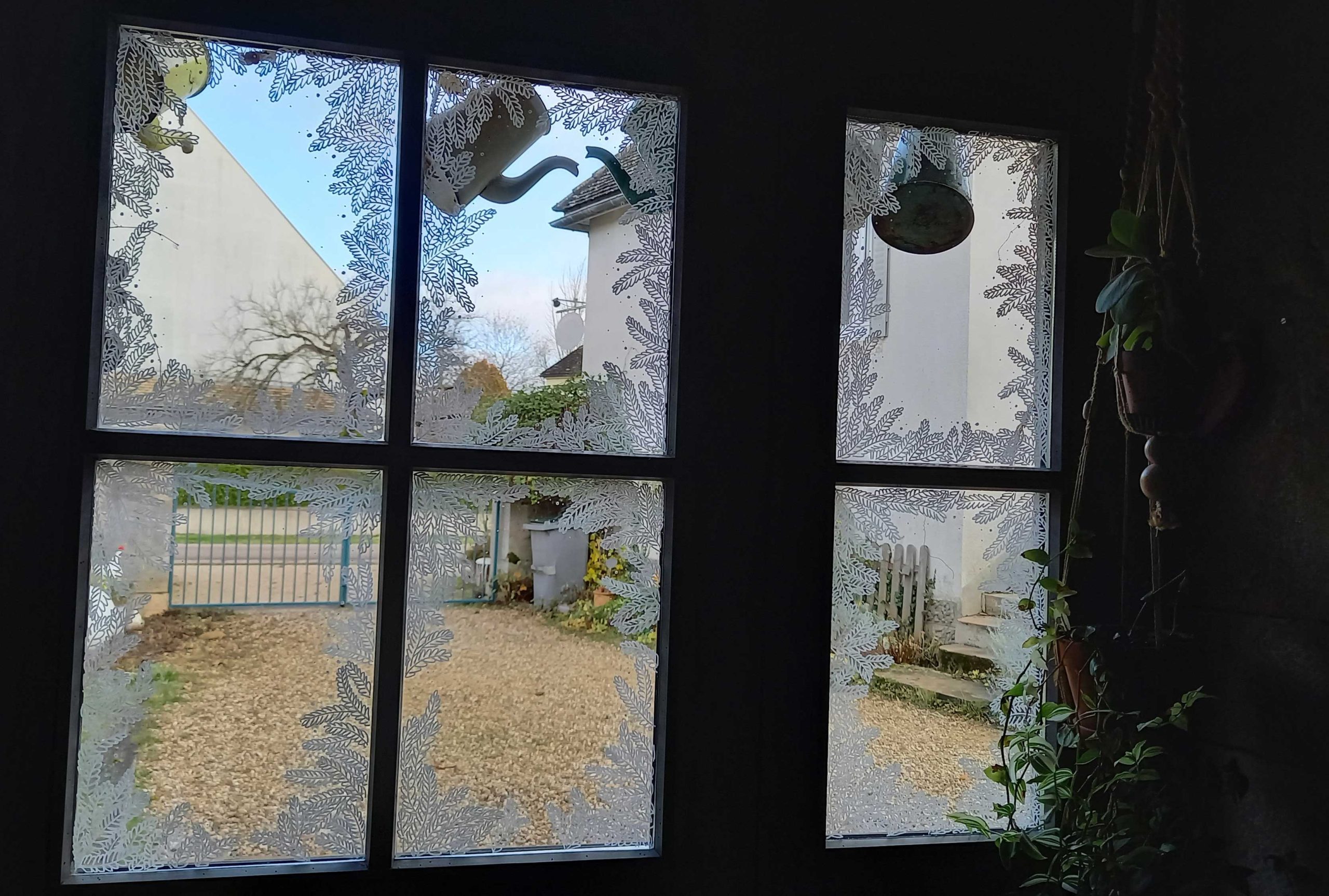 Givre sur porte