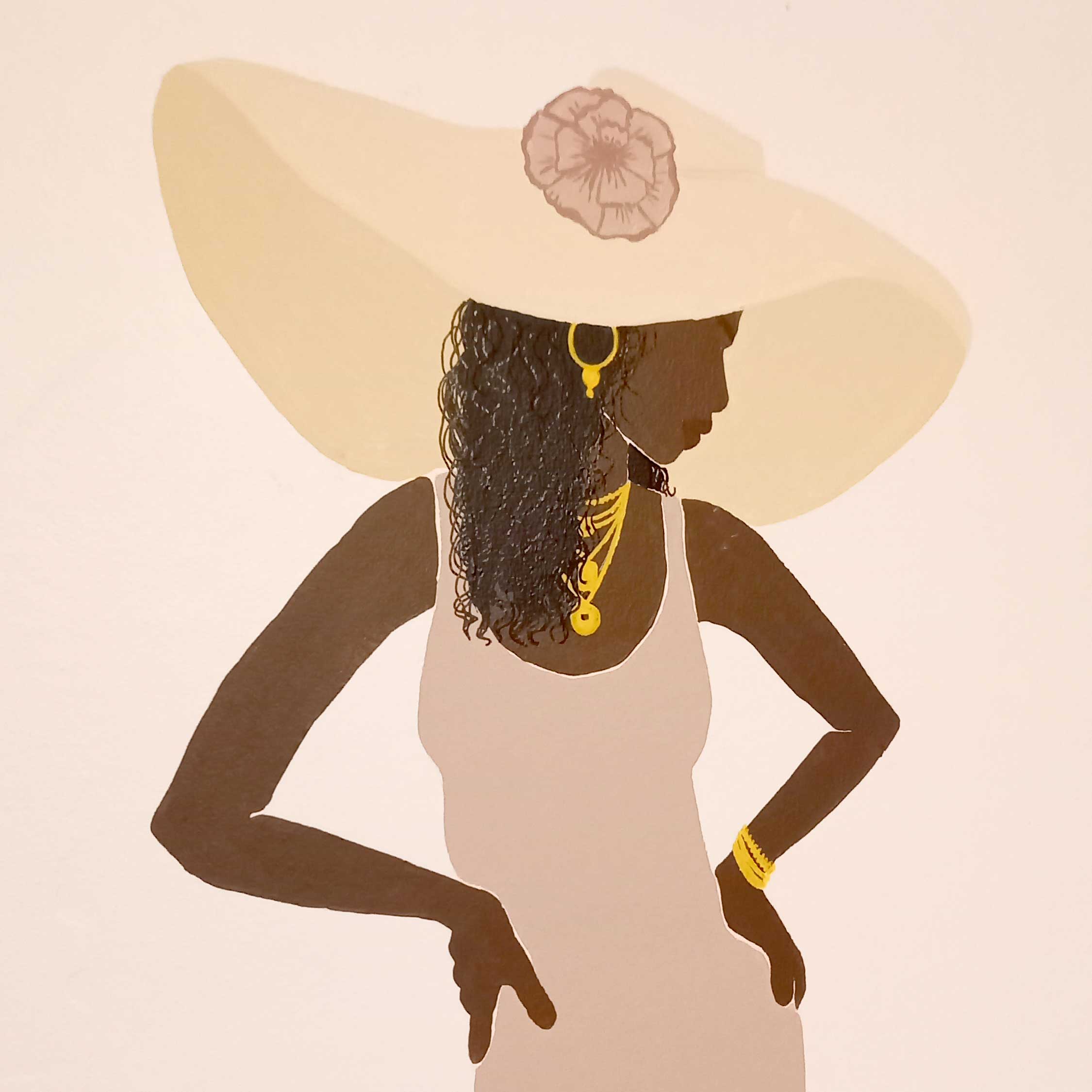 Femme au chapeau zoom