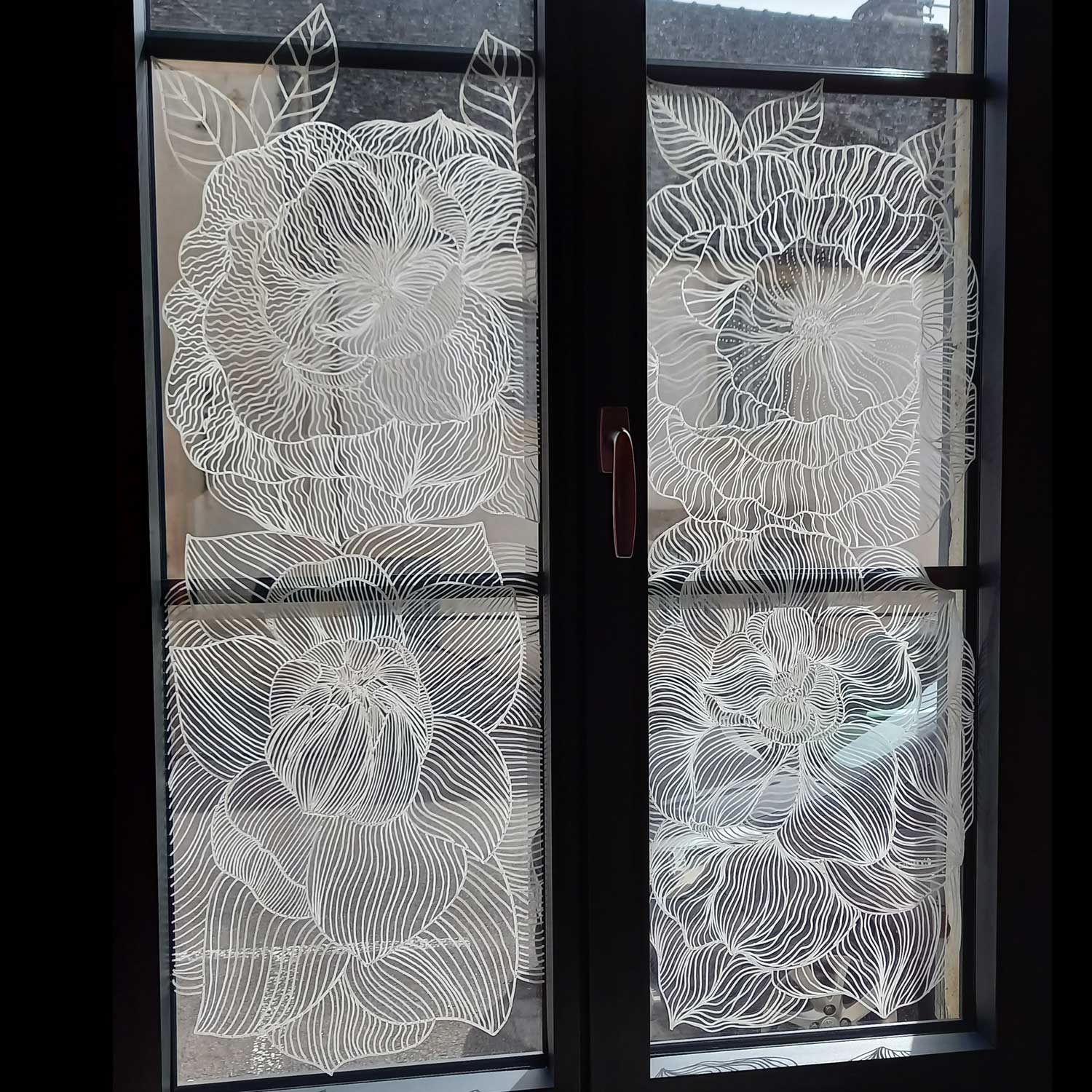 Vitres grandes fleurs