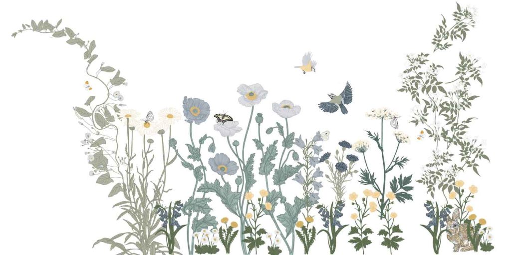 Fresque champetre illustration